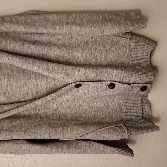 Free People Eucalyptus Oversized Wool Blend Cardigan Sweater Grey Size Small - Picture 4 of 14